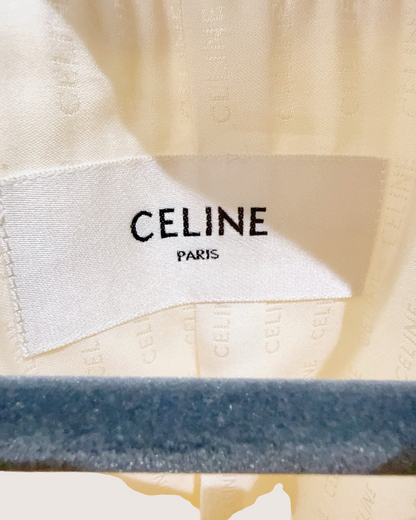 Celine Tweed Cropped Jacket Beige/Ecru FR 38