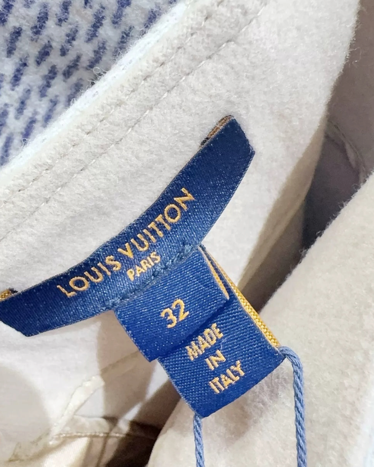 Louis Vuitton Damier Checkerboard Mini Skirt White, Blue FR 32