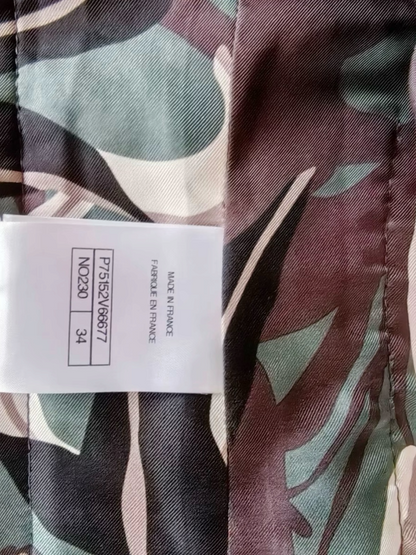 Chanel 23A Plaid Tweed Jacket Green, Multicolor FR 34