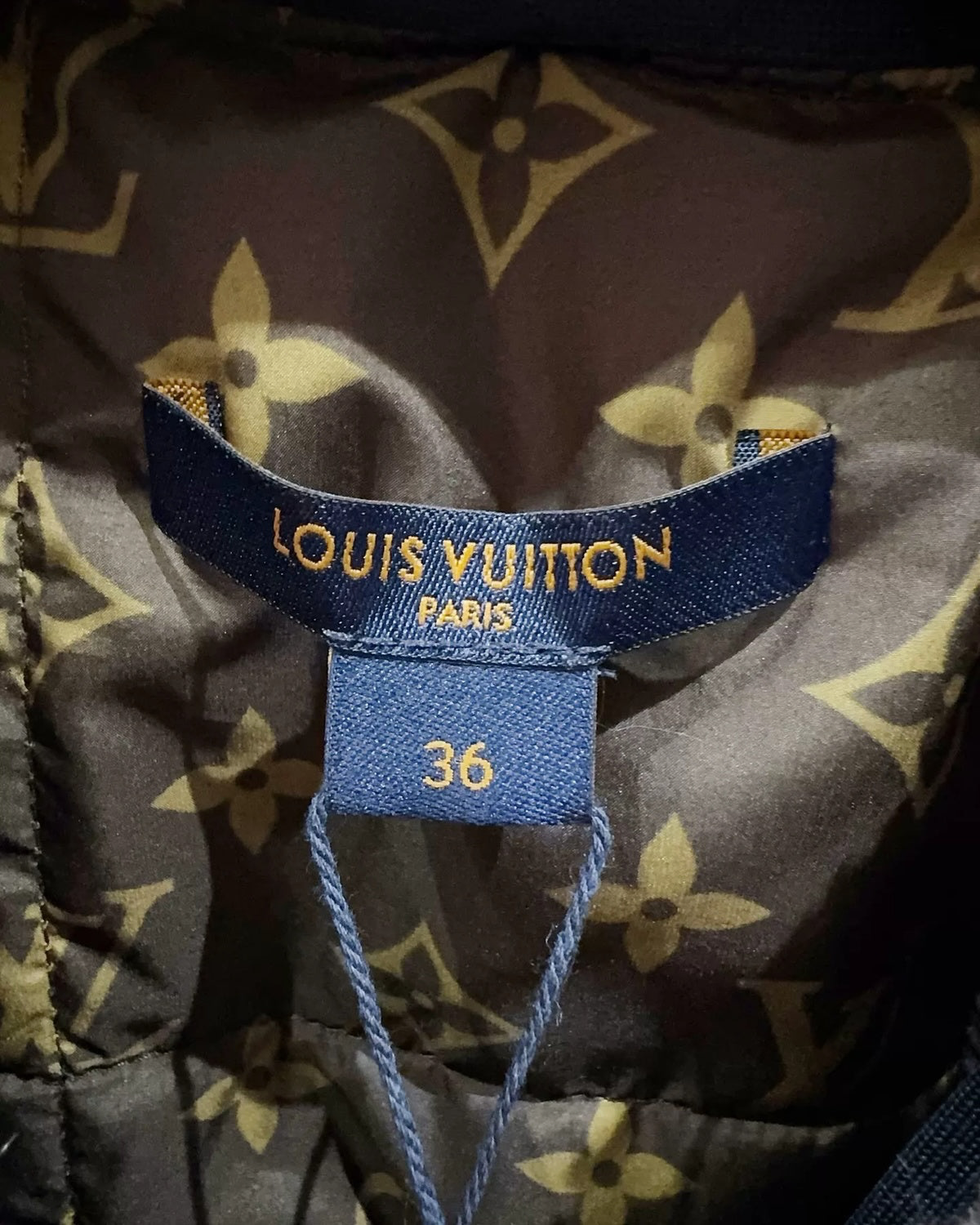 Louis Vuitton Cropped Tweed Jacket Navy, Red, Multicolor FR 36