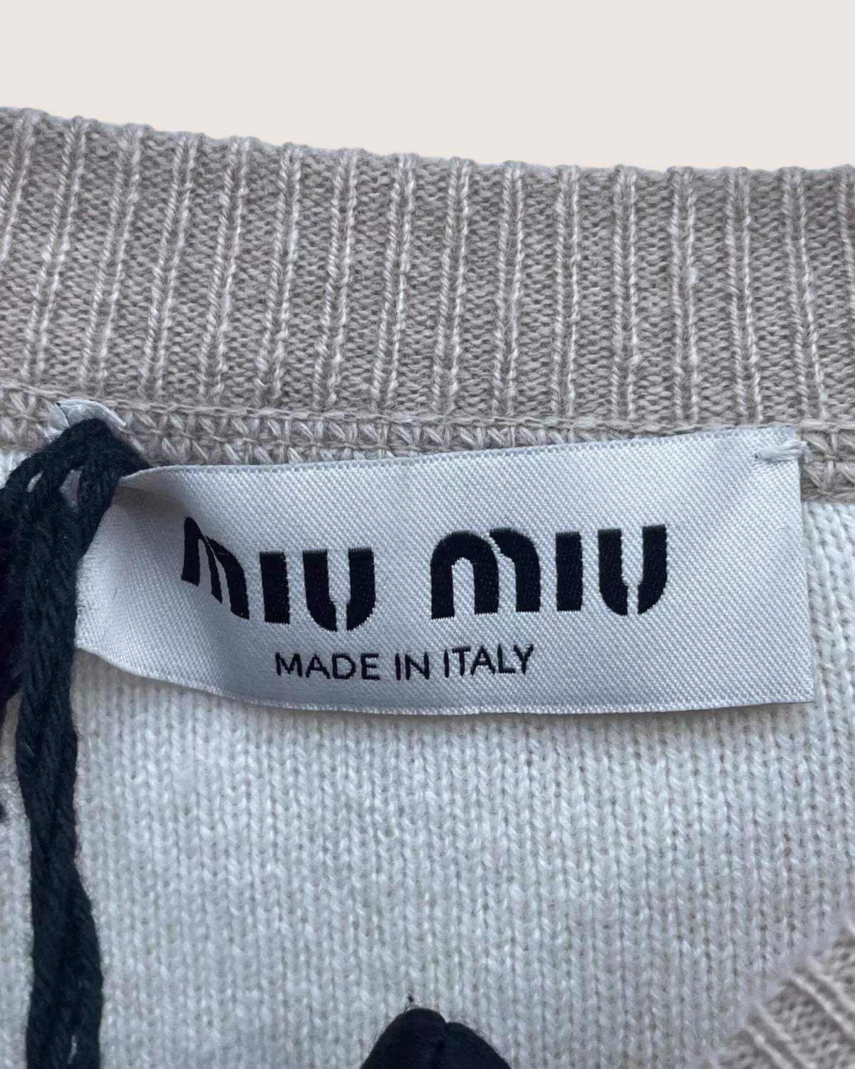 Miu Miu Logo Cashmere Sweater