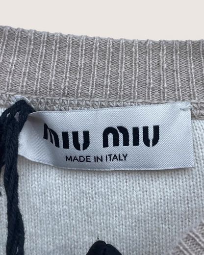 Miu Miu Logo Cashmere Sweater