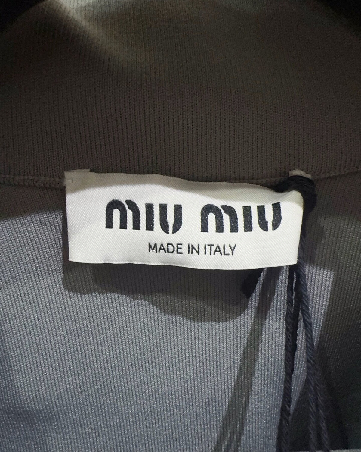 Miu Miu Zip-Up Track Jacket Grey FR 38