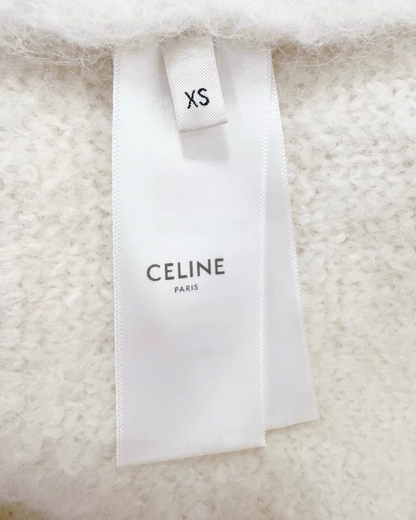 Celine Mohair Cardigan Beige/Ecru FR 34