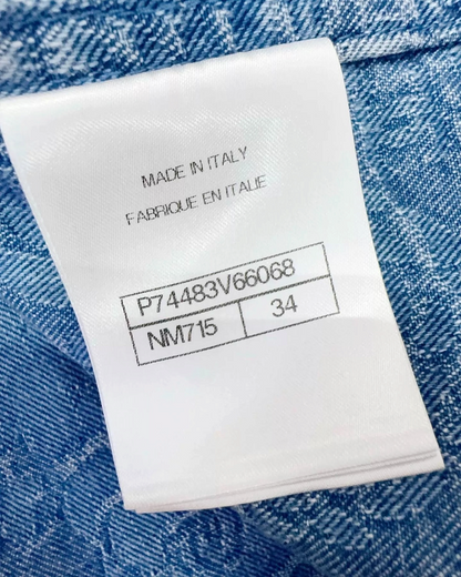 Chanel 23P Camellia Tank Top Blue FR 34