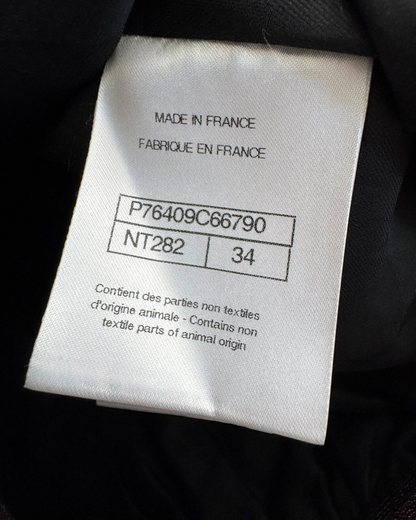 Chanel 24C Collared Leather Jacket Black, Pink FR 34