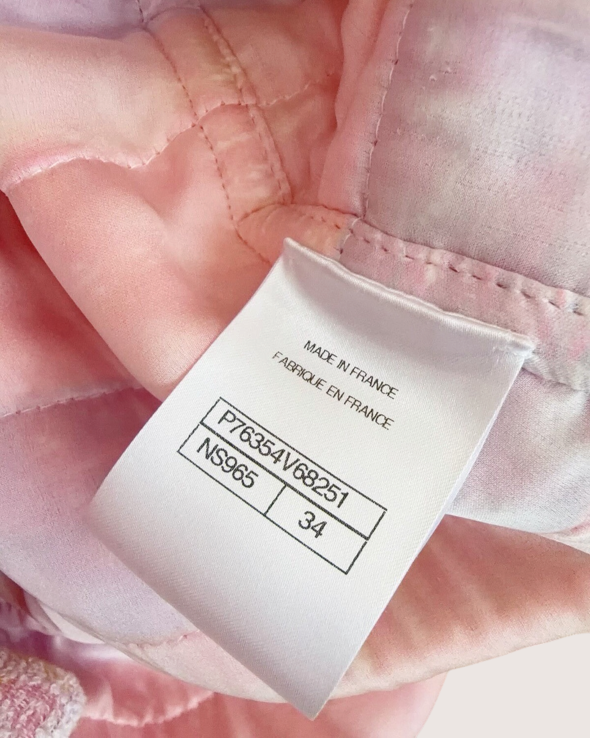 Chanel 24C Belted Logo Coat Pink, White, Multicolor FR 34