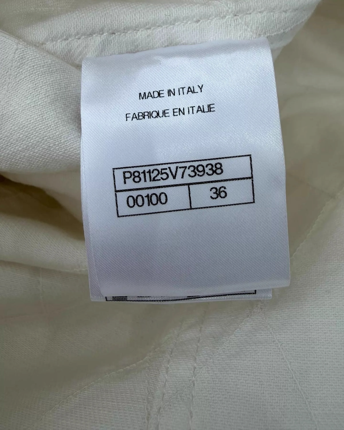 Chanel 26M Coco Beach Quilted Denim Mini Dress Beige/Ecru FR 36