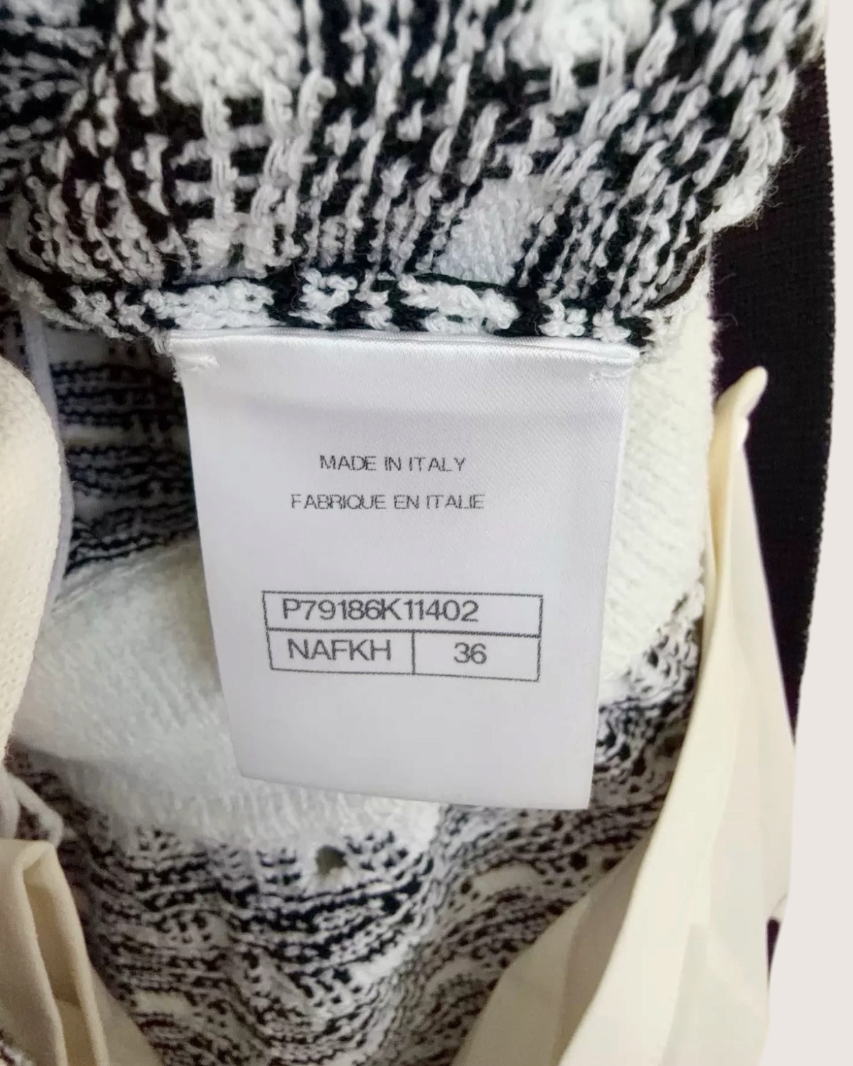 Chanel 25P Mini Dress White, Black FR 36