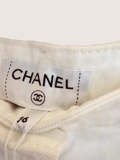 Chanel 25S Sequin Fringe Denim Jeans
