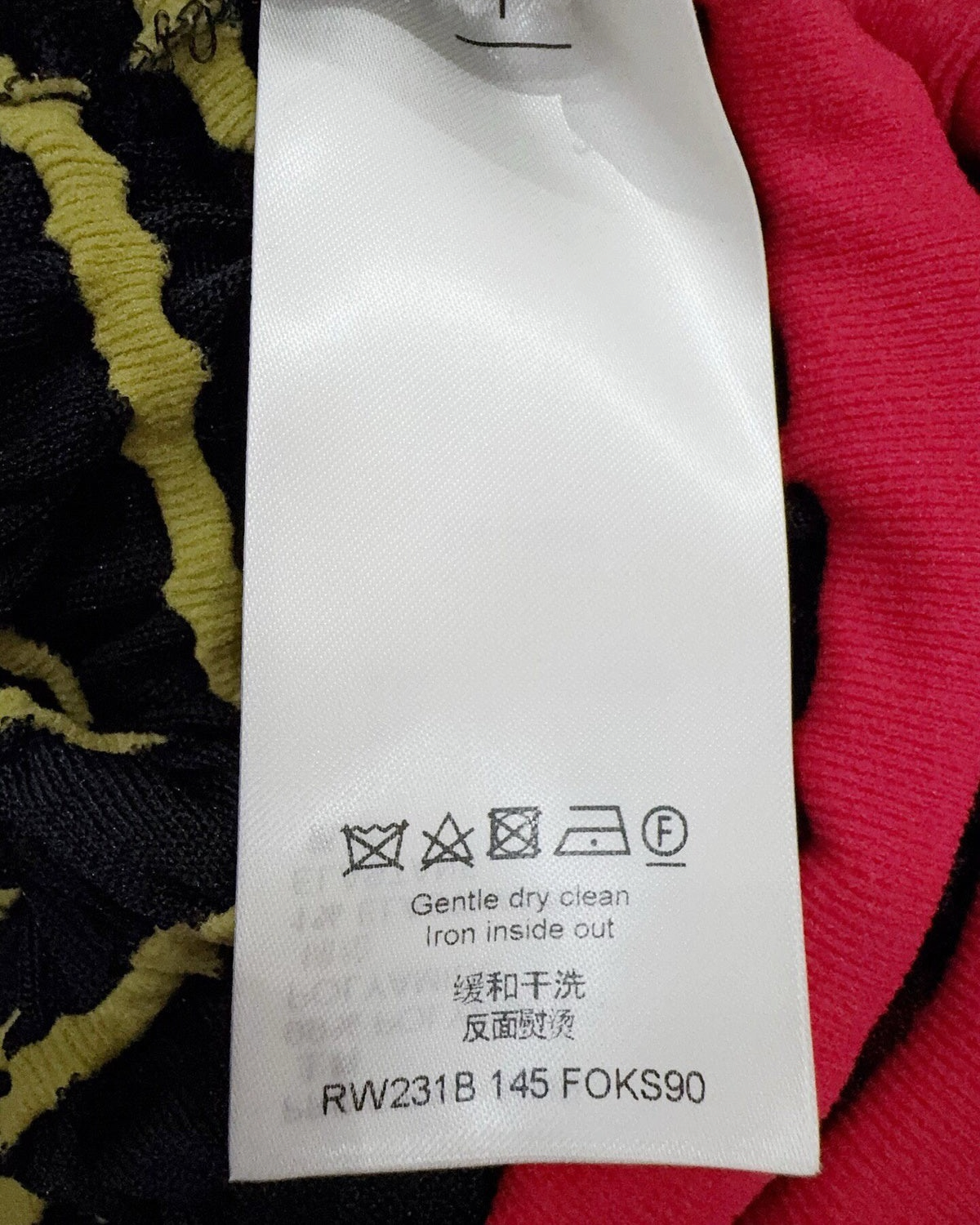 Louis Vuitton Striped Smocked Top Black, White, Red FR 38