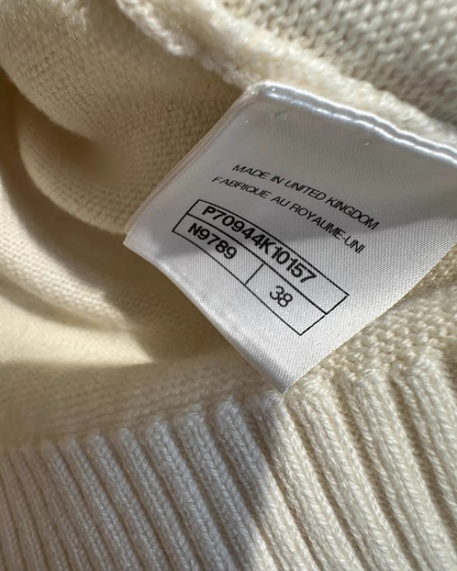 Chanel 21A Floral Sleeves Cashmere Sweater