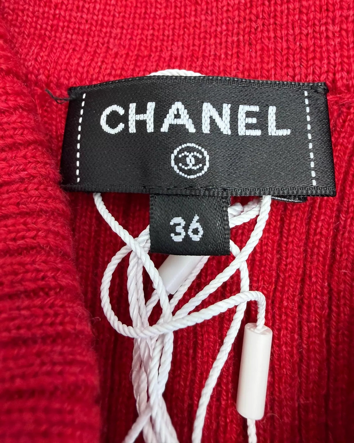 Chanel 24N Plaid Cardigan Red, Beige/Ecru, Multicolor FR 36