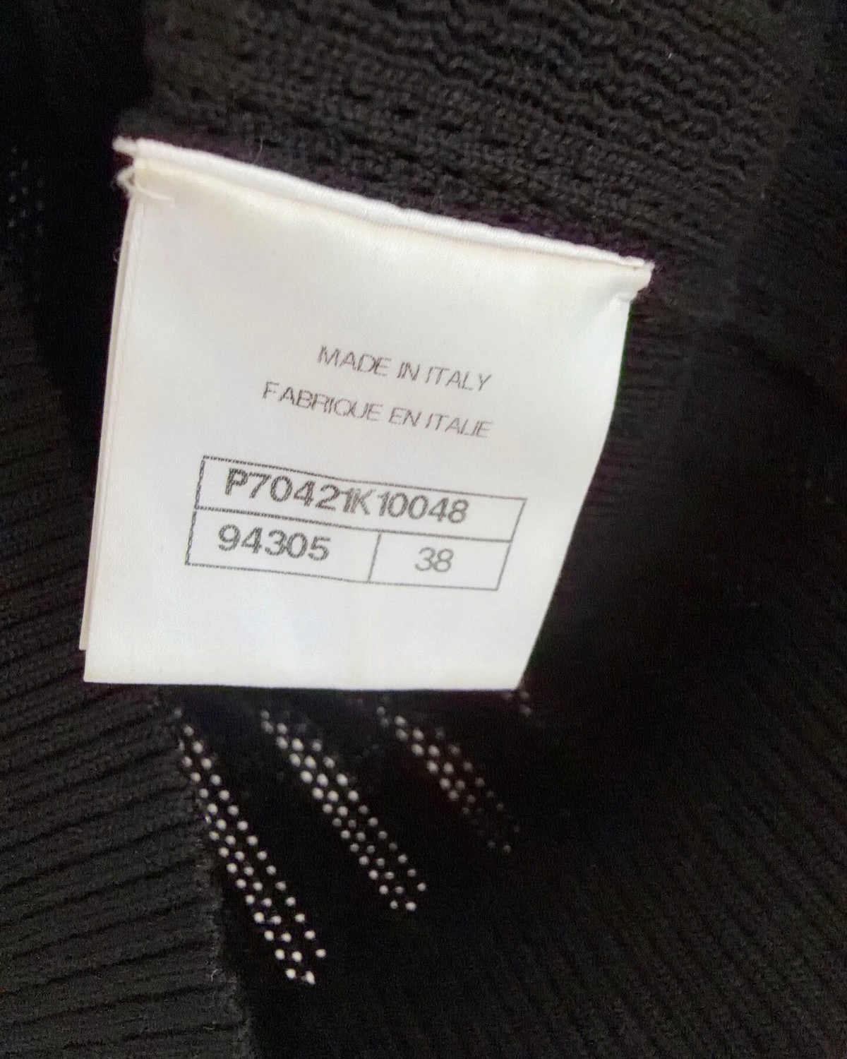Chanel 21P Ribbed CC Cardigan Black FR 38