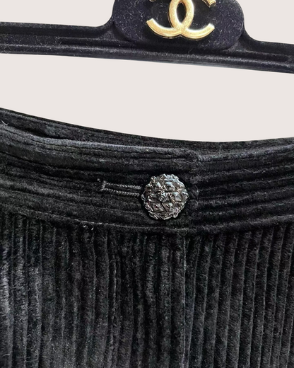Chanel 25K Wide-Leg Trousers Black FR 34
