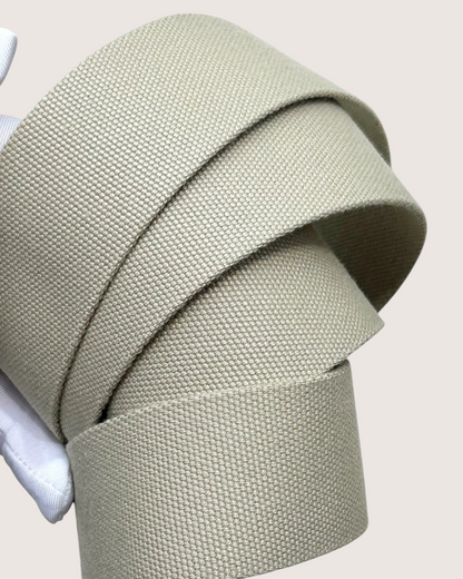 Hermès Nomade Canvas H-Buckle Belt Beige/Ecru, Black One Size