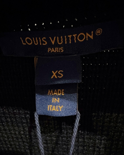 Louis Vuitton Knit Jacket Navy, Gold FR 34