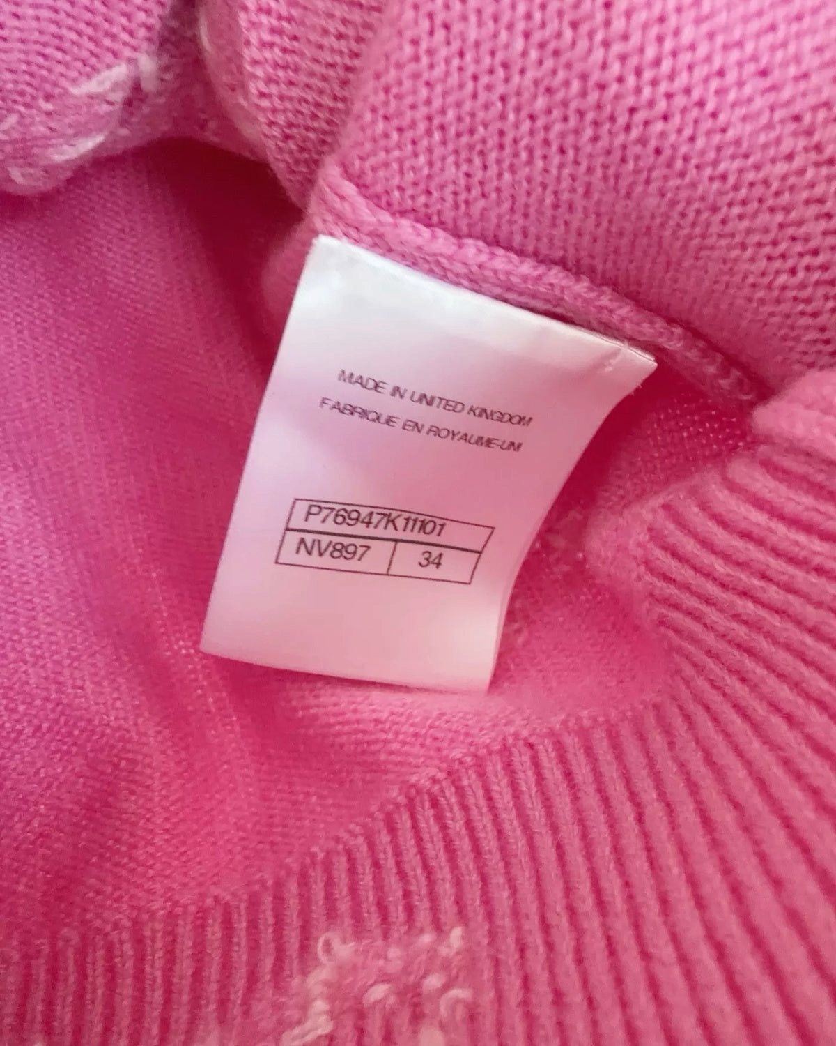 Chanel 24P Bow Cashmere Cardigan - Pink, White, view 5