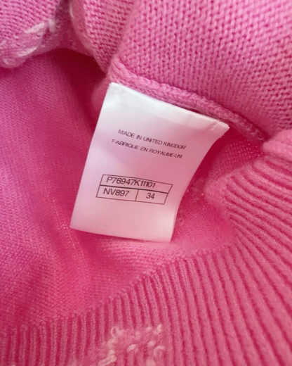 Chanel 24P Bow Cashmere Cardigan - Pink, White, view 5