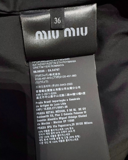 Miu Miu Fleece Zip-Up Jacket Navy FR 36