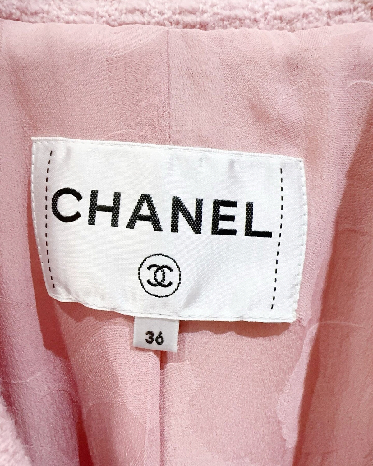 Chanel 22K Tweed Jacket Pink FR 36