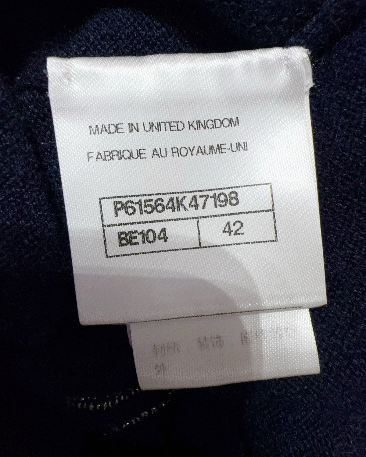 Chanel Cashmere Egyptian Sweater Navy, Gold FR 42