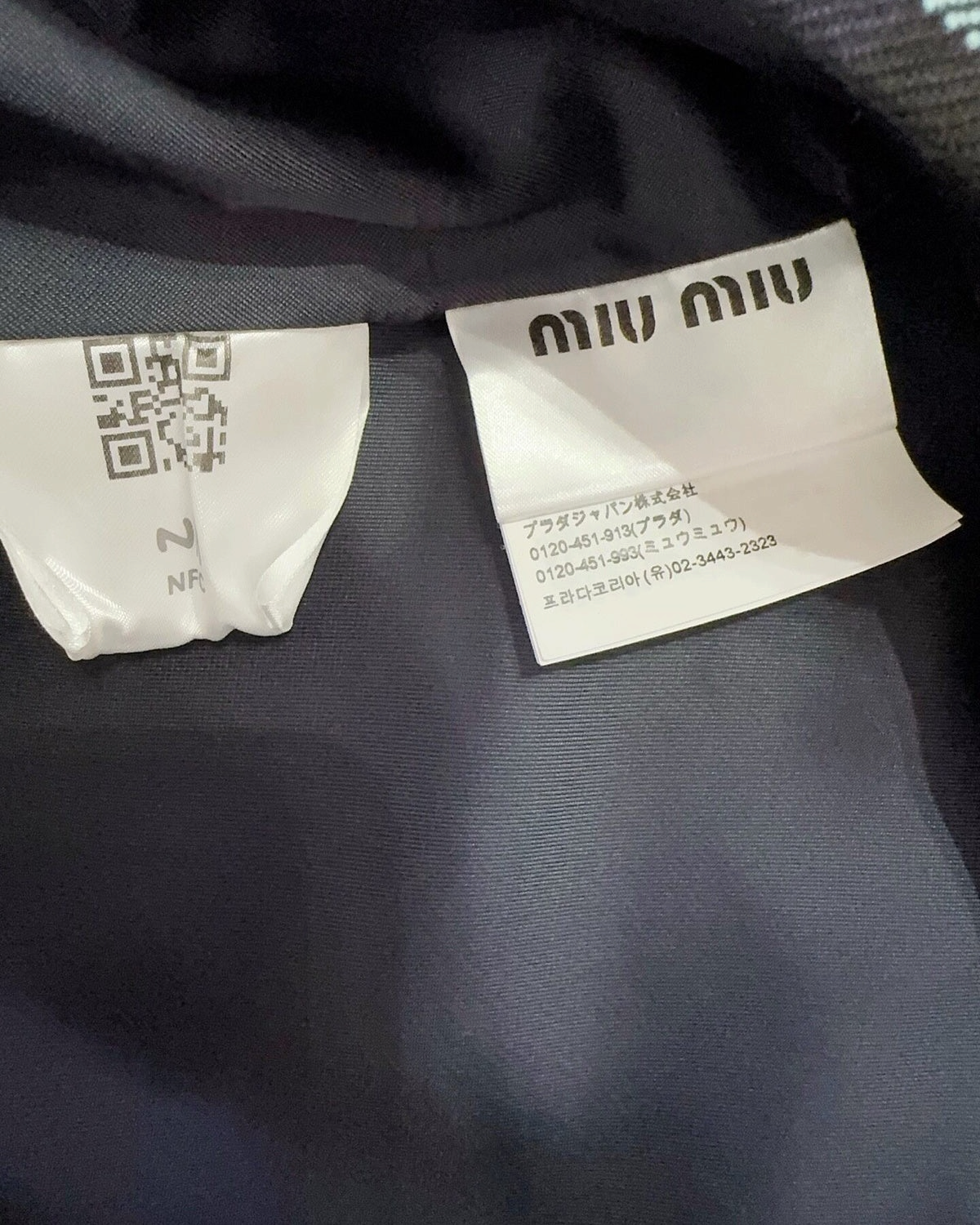 Miu Miu Wool Tartan Logo Mini Dress Navy, Green, Multicolor FR 36