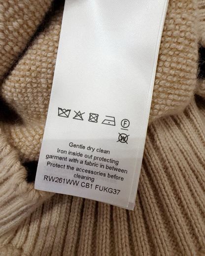 Louis Vuitton Monogram Jacquard Wool Cardigan Beige/Ecru FR 36