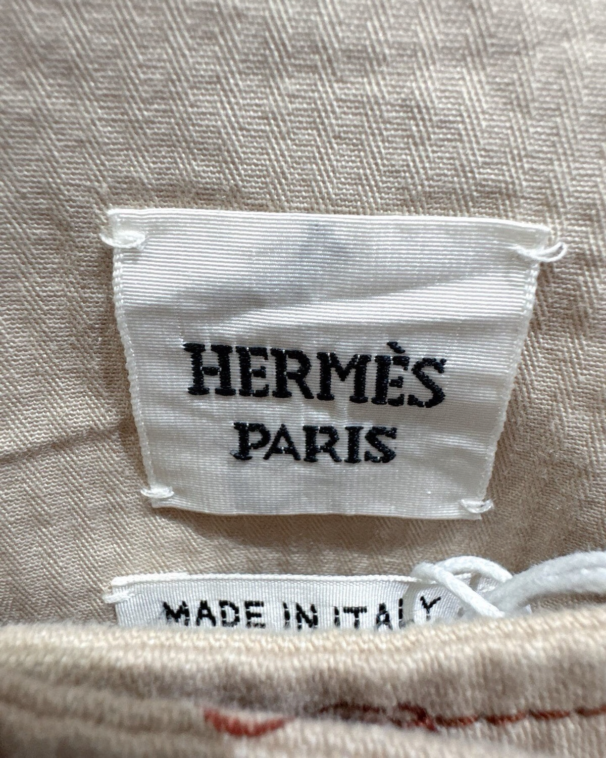 Hermès Denim Jacket Beige/Ecru, Burgundy FR 32