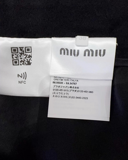 Miu Miu Wool Mini Skirt Black FR 38