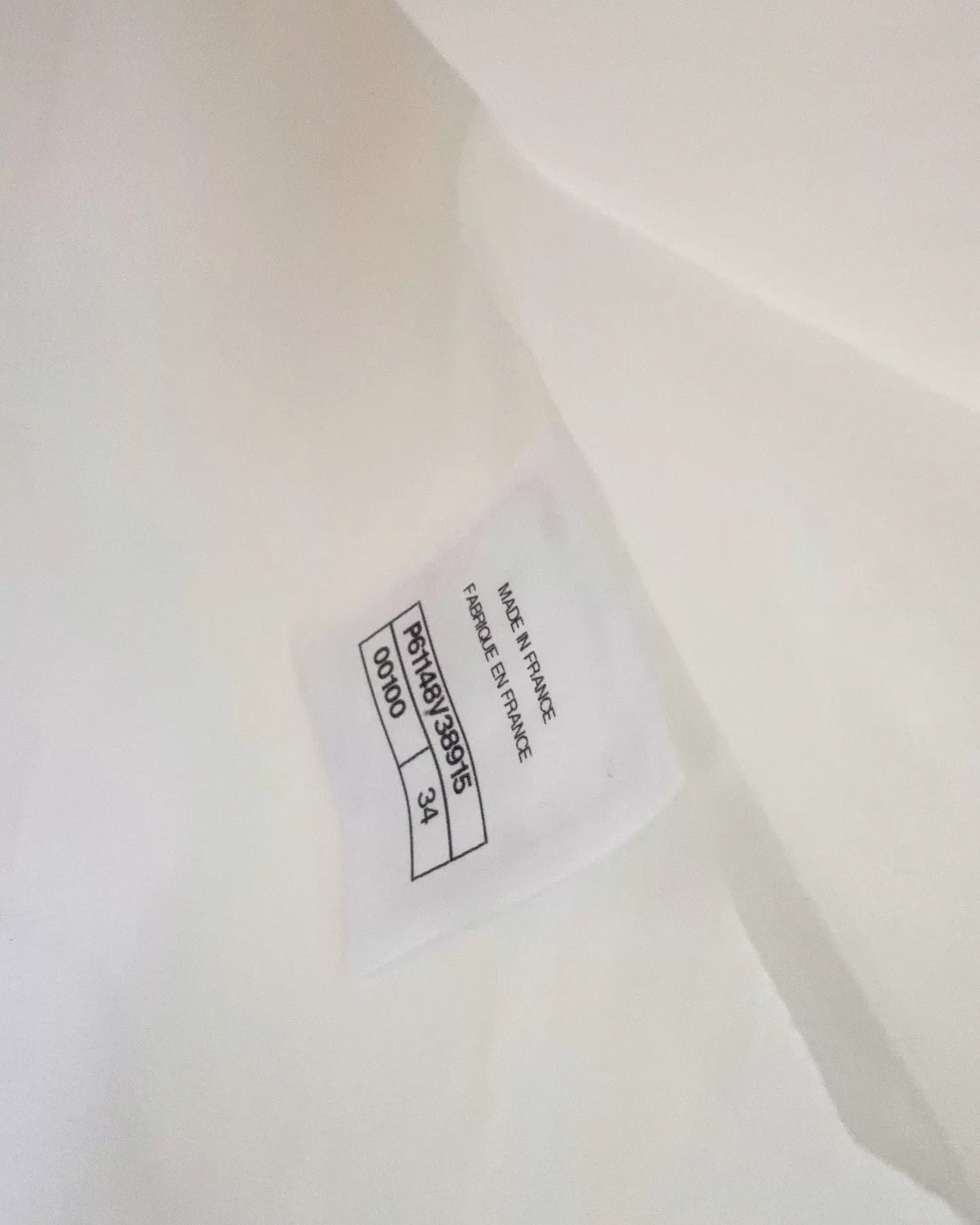 Chanel 19S Logo Short-Sleeve Pocket Shirt White, Black FR 34