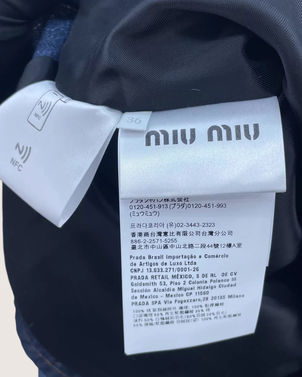 Miu Miu Denim Blouson Jacket Blue IT 36