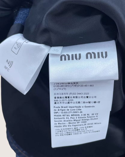 Miu Miu Denim Blouson Jacket Blue IT 36