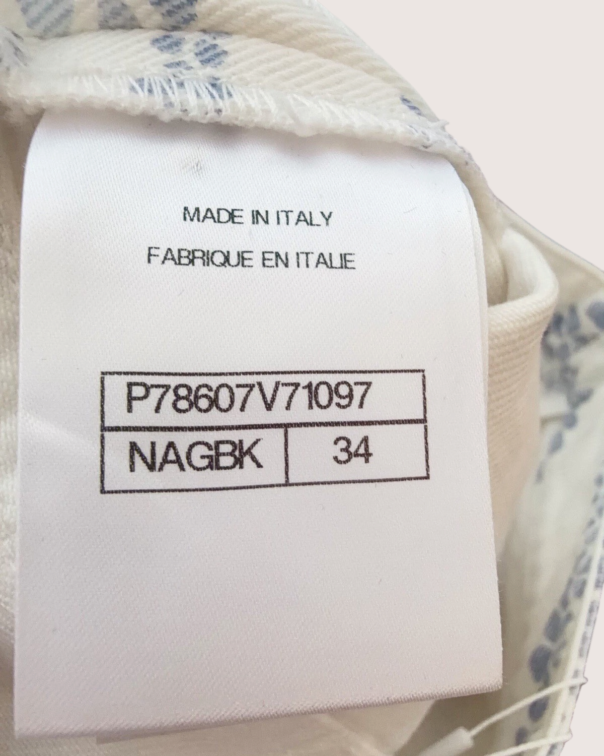 Chanel 25M Coco Beach Denim Shorts White, Blue FR 34