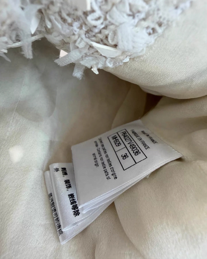 Chanel 20S Ruffle Tweed Jacket