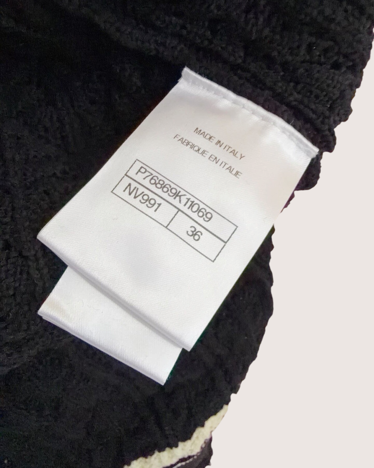 Chanel 24P Openwork Four-Pocket Cardigan Black, White FR 36
