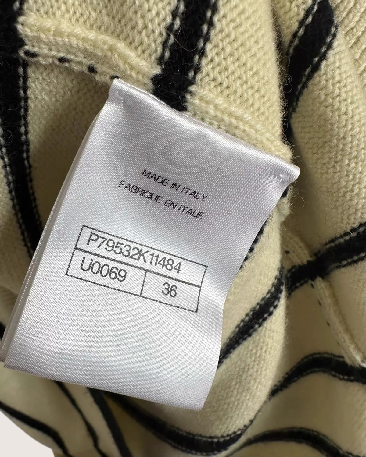 Chanel 25S Striped Cashmere Cardigan