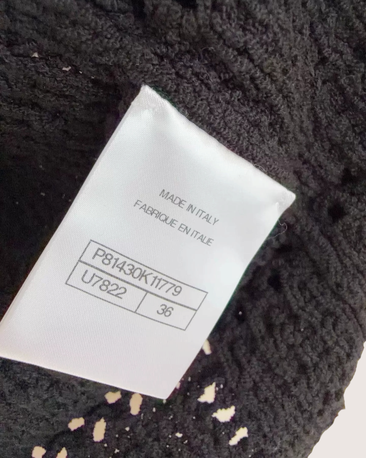 Chanel 26P V-Neck Pullover Vest Black FR 36