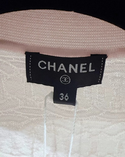 Chanel 19P Jacquard Cardigan Pink FR 36
