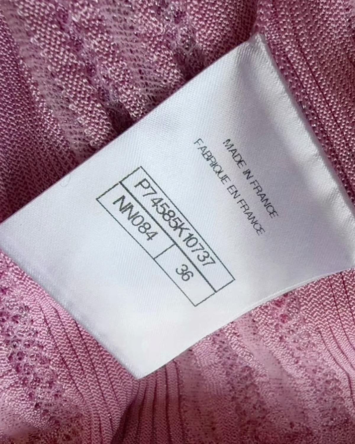 Chanel 23P Ruffled Cropped Cardigan Pink FR 36