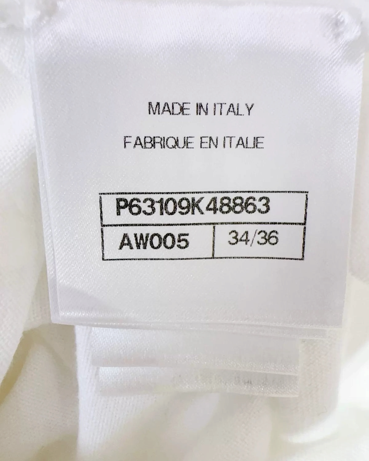Chanel 22S Openwork Logo T-Shirt White FR 34/36