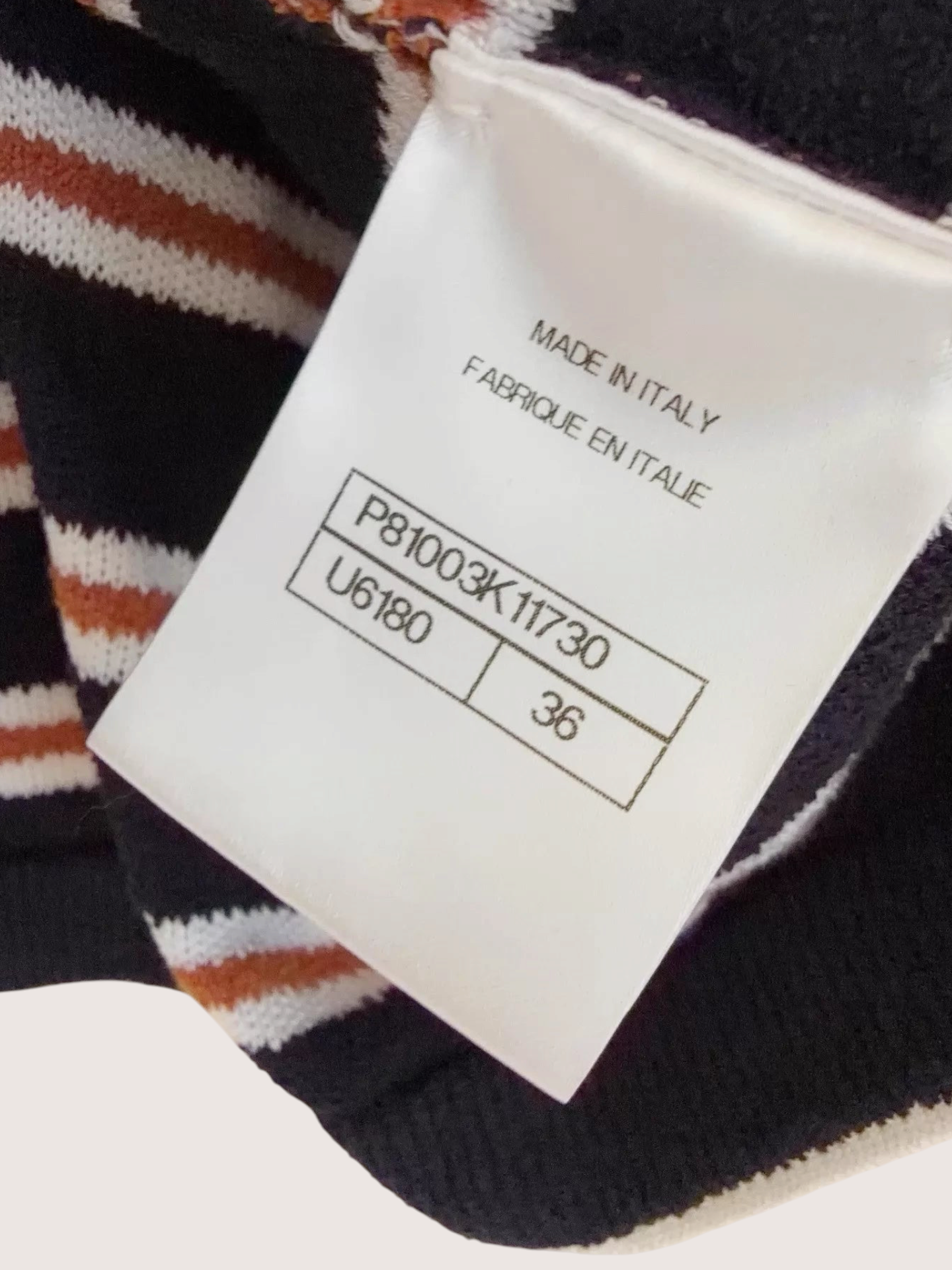 Chanel 26C Striped Polo Top