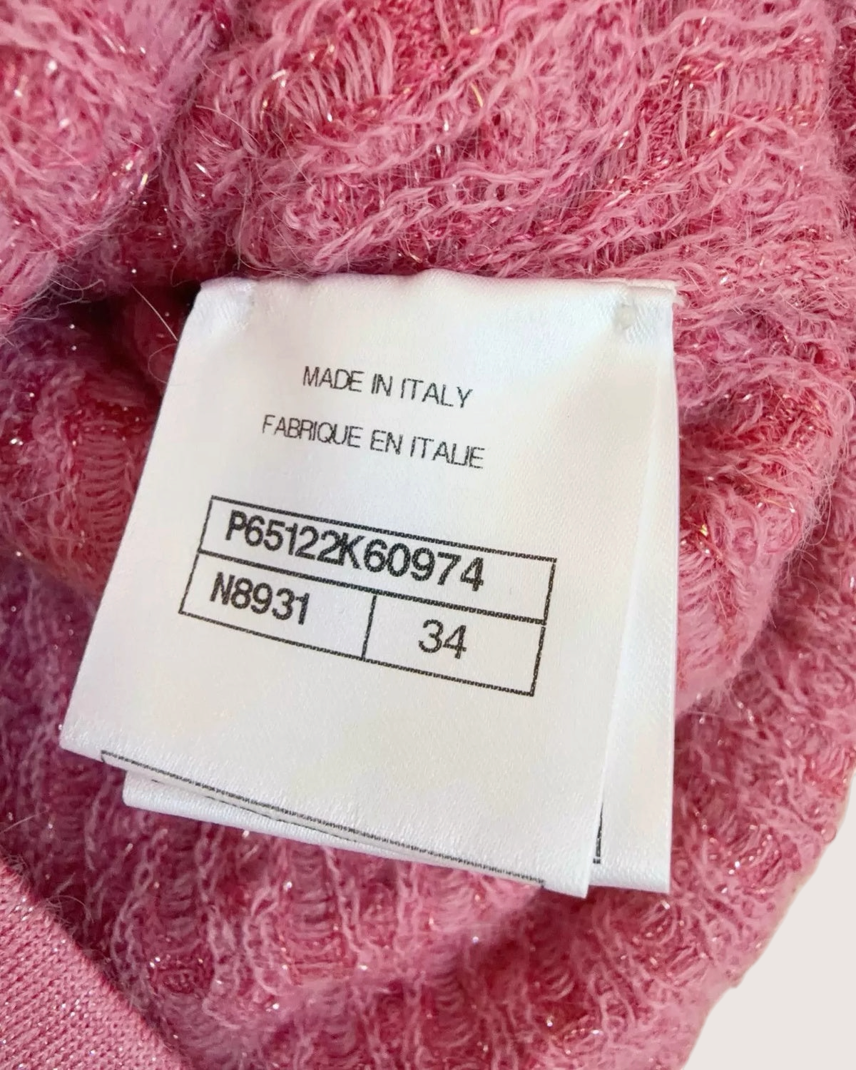 Chanel 20B Waffle Mid-Length Dress Pink FR 34