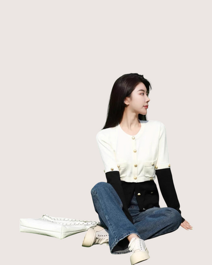 Chanel Knit Panelled Cashmere Cardigan