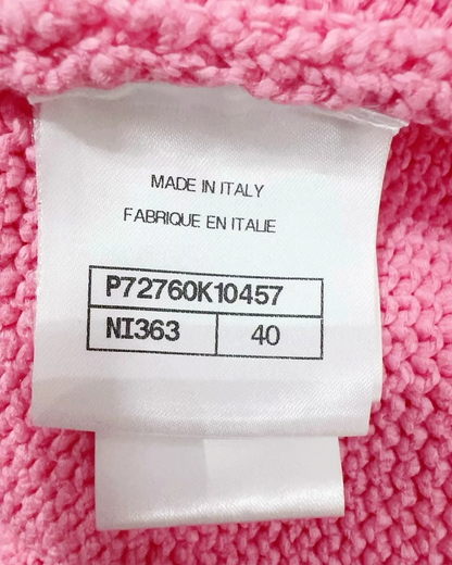 Chanel 22S Cropped Sweater Pink