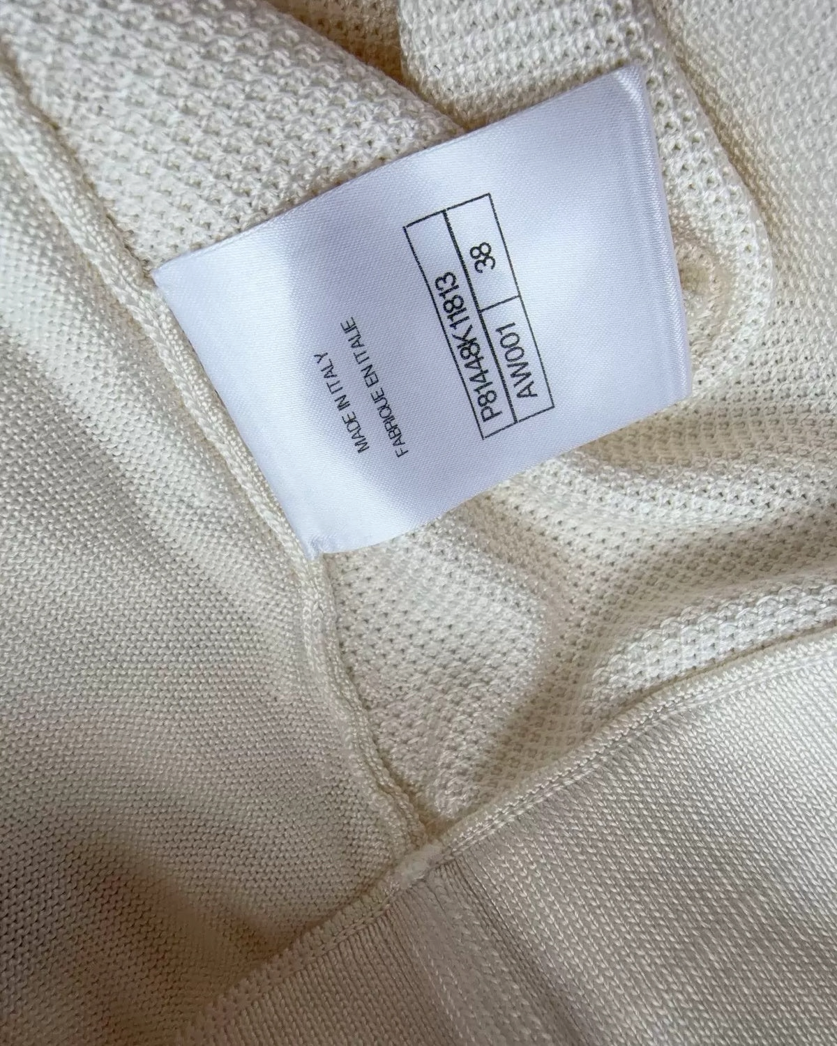 Chanel 26S Wide-Leg Trousers Beige/Ecru FR 38