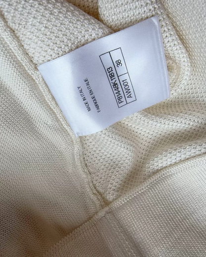 Chanel 26S Wide-Leg Trousers Beige/Ecru FR 38