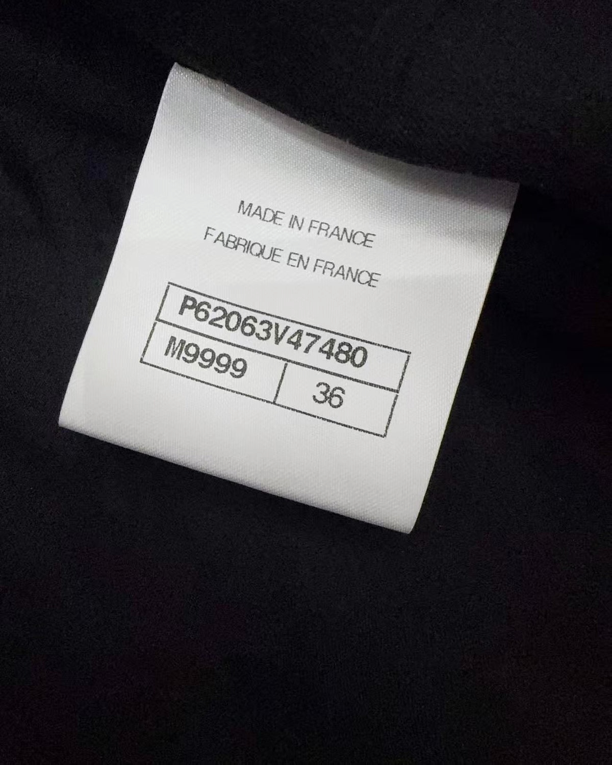 Chanel Tweed Jacket Black, White FR 36