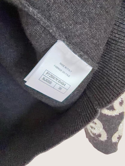 Chanel 22A CC Logo Cashmere Cardigan - view 5