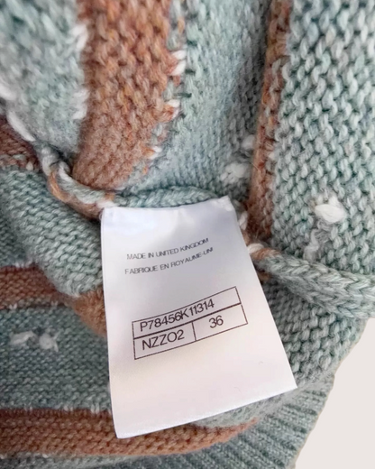Chanel 24K Striped Cashmere Cardigan